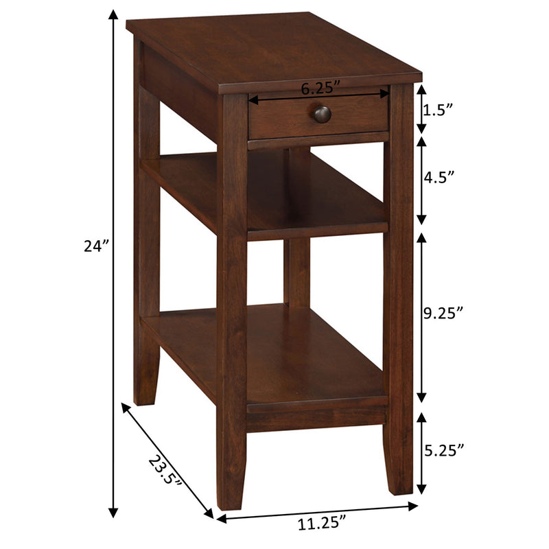 Concepts American Heritage End Table with Charging Station, Espresso (Used)