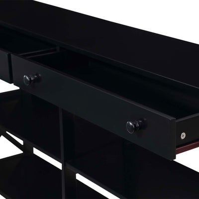 Convenience Concepts Oxford 60" Console Table with 2 Drawers and Shelves, Black