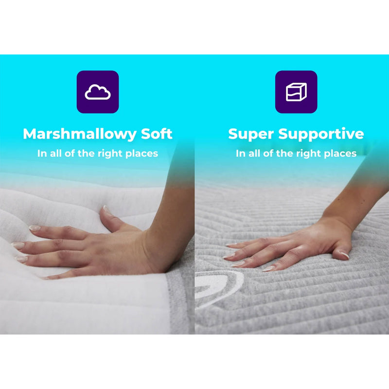 Pillow Cube Memory Foam Queen Mattress w/Hip & Shoulder Support (Open Box)