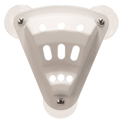Camco 3 x 5 Inch Durable Plastic Construction Suction Cup Flag Holder, White