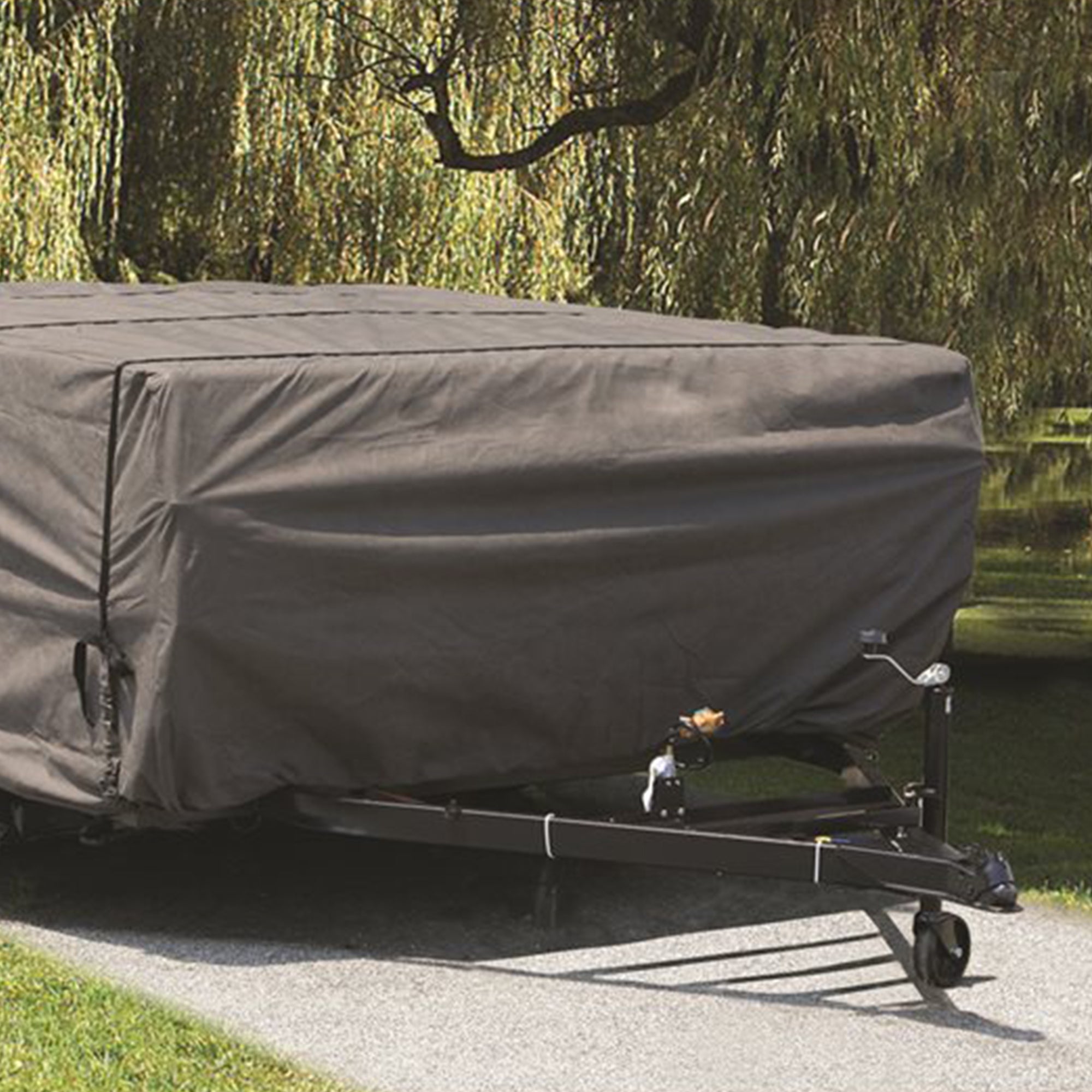 Camco ULTRAGuard 12-14' Pop Up RV Camper Cover with Doors and Covered Air Vents - VMInnovations