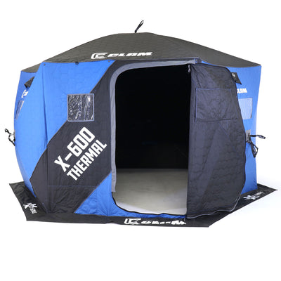 CLAM Portable 11.5 Ft 6 Person Pop Up Ice Fishing Thermal Hub Shelter Tent(Used)