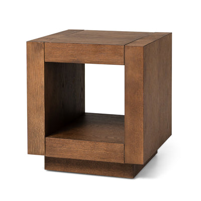 Maven Lane Artemis Contemporary Wooden Side Table in Refined Brown Finish