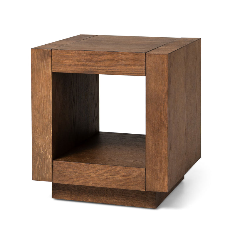 Maven Lane Contemporary Wooden Side Table in Refined Brown Finish (Open Box)