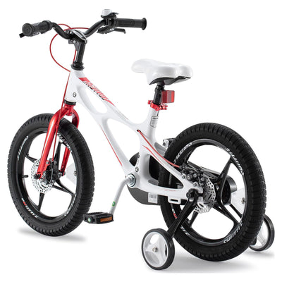 RoyalBaby Space Shuttle 16" Magnesium Alloy Kids Bicycle w/2 Disc Brakes, White