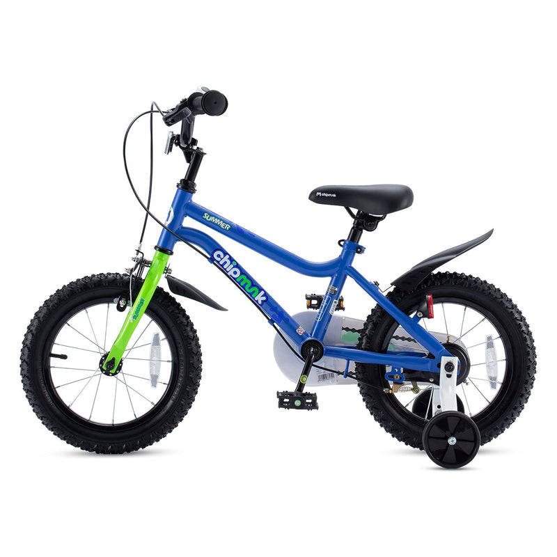 RoyalBaby Chipmunk 12" Kids Bike with Training Wheels & Bell, Blue (Open Box)