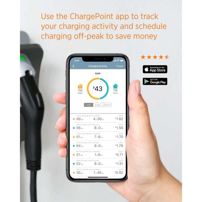 ChargePoint 240V Smart Flex Hardwire Charge Station for 20-80A Circuit Breakers