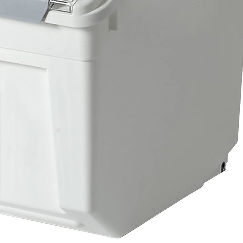 HANAMYA 15 Liter Rice Storage Container with Wheels and Cup, White (Open Box)