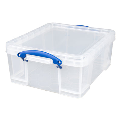Really Useful Box 17L Plastic Container w/Snap Lid & Clip Lock Handles (Used)