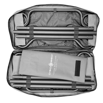 Disc-O-Bed Large Outfitter Bunk Benchable Double Cot w/Storage, Gray (Open Box) - VMInnovations