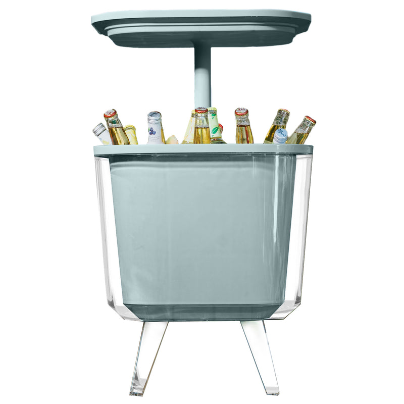 Life Story Cool Bar Double Insulated Outdoor Cooler with Adjustable Height, Gray