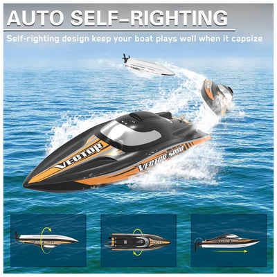 VOLANTEXRC Vector RTR Brushless High Speed Remote Control RC Boat, Black (Used)