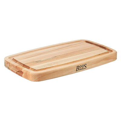John Boos Large Maple Wood Edge Grain Kitchen Cutting Board, 18" x 11" x 1.5"