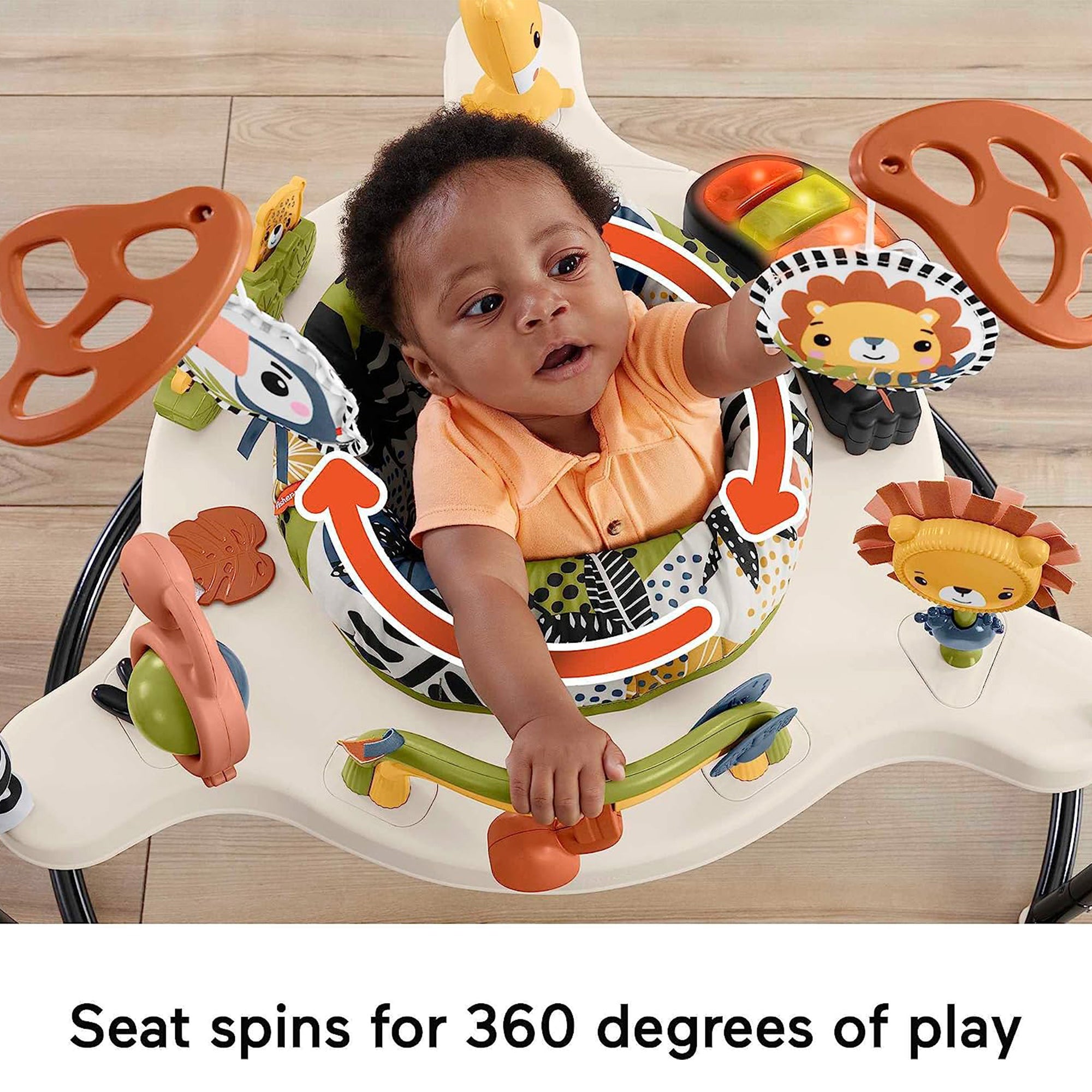 Fisher-Price Palm Paradise Jumperoo Baby Activity Center with Lights & Music - VMInnovations