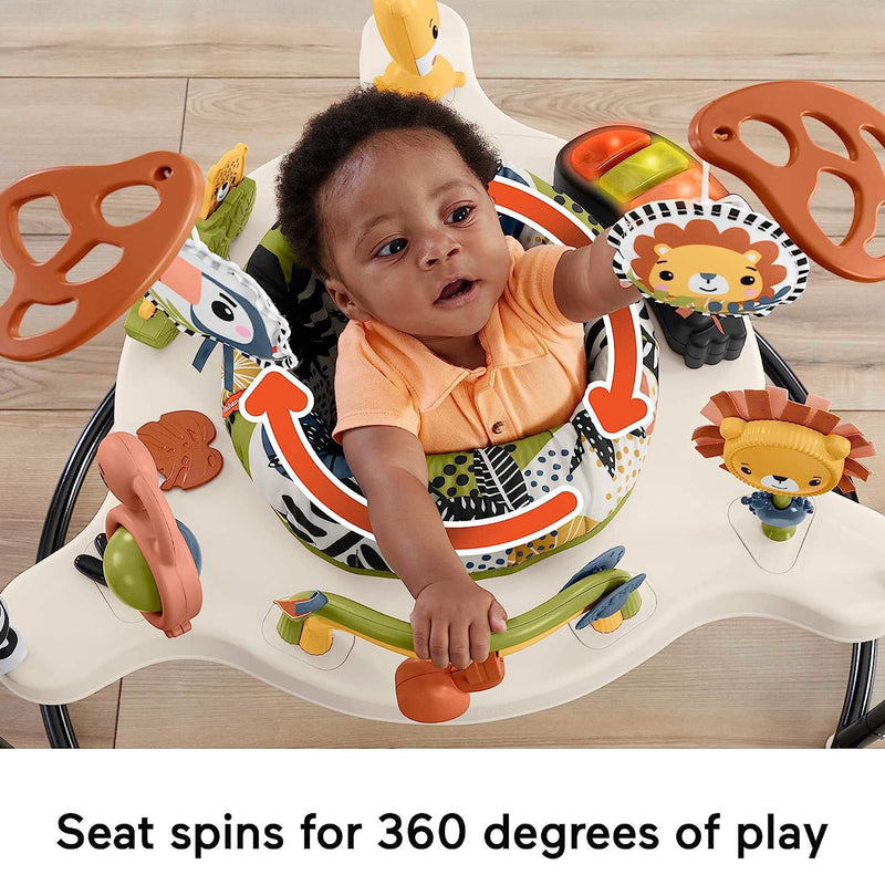 Fisher-Price Palm Paradise Jumperoo Baby Activity Center with Lights & Music