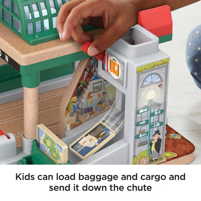 Thomas & Friends Toy Strain Set, Knapford Station Wood Railway Passenger Pickup - VMInnovations