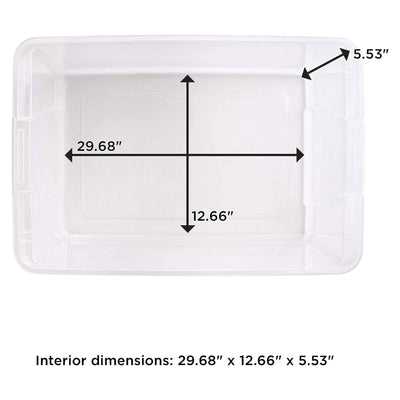 Homz Snaplock 41 Qt Stackable Plastic Storage Container w/Latching Lid 2Pk(Used)