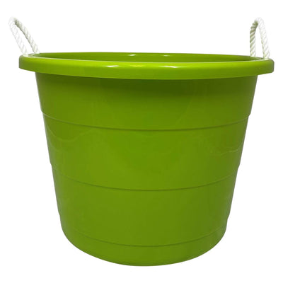 Homz 17 Gallon Storage Bucket w/ Rope Handles, Bold Lime (2 Pack) (Used)