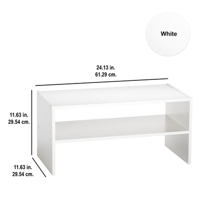 ClosetMaid 24 Inch Wide Horizontal Stackable Closet Storage Organizer, White
