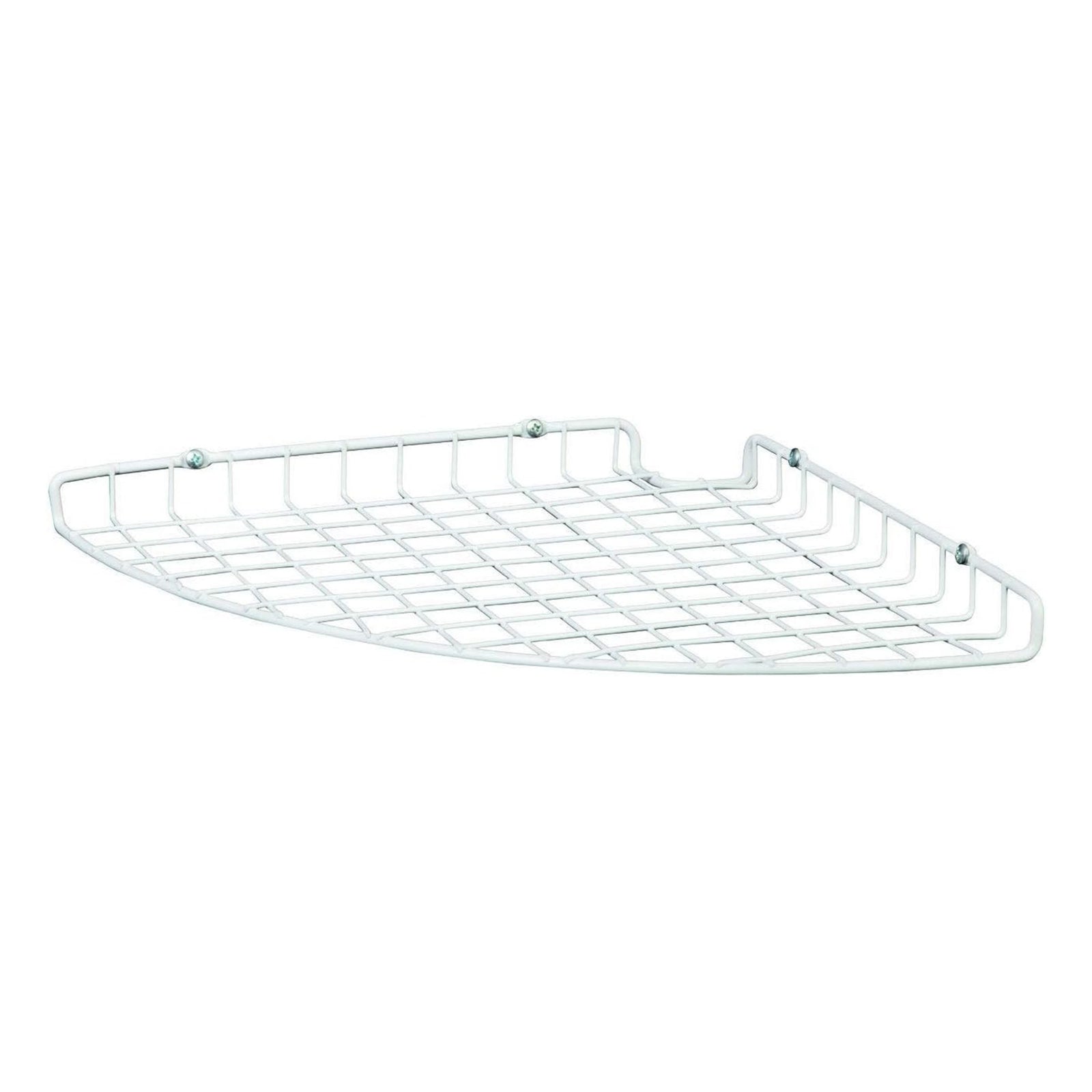 ClosetMaid Semi Circle 12"x12" Epoxy Coated Steel Corner Shelf Organizer, White - VMInnovations