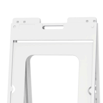 Plasticade 1225W SimpoSign II Outdoor Plastic Sign Frame with Handle, White - VMInnovations