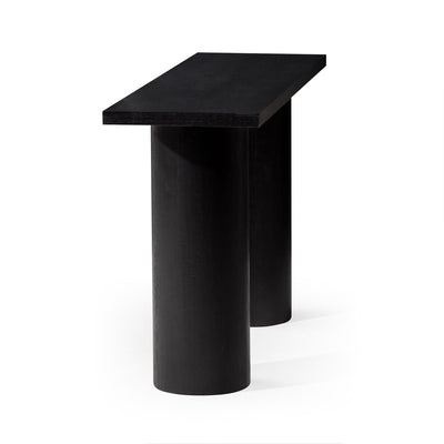 Maven Lane Lana Contemporary Wooden Console Table in Refined Black Finish
