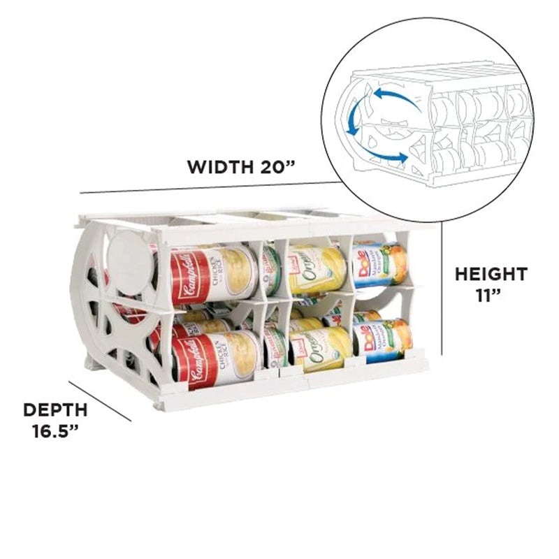 Shelf Reliance Cansolidator Pantry Holds 40 Cans with Rotation System (2 Pack)