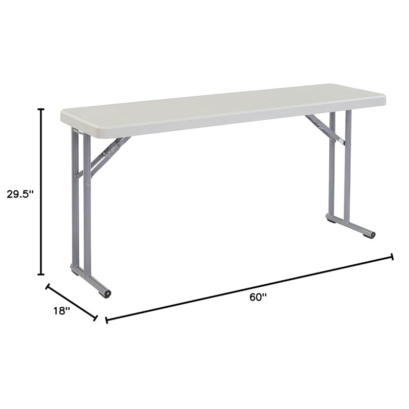 National Public BT1800 18 x 60 Inch Seminar Folding Table, Grey (Open Box)