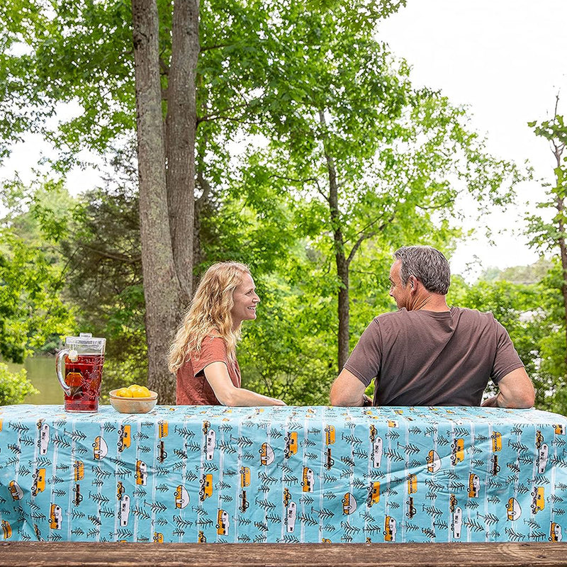 Camco Life is Better at the Campsite Vinyl Outdoor Tablecloth w/ 2 Bench Covers