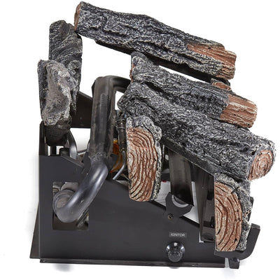 Duluth Forge 22" 32,000 BTU Propane Fireplace Log Set, Winter Oak (For Parts)