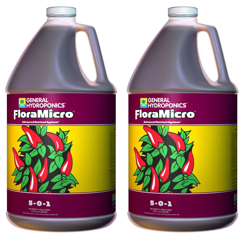 General Hydroponics (2) Gallons of FloraMicro Liquid Plant Grow Formula | GH1413