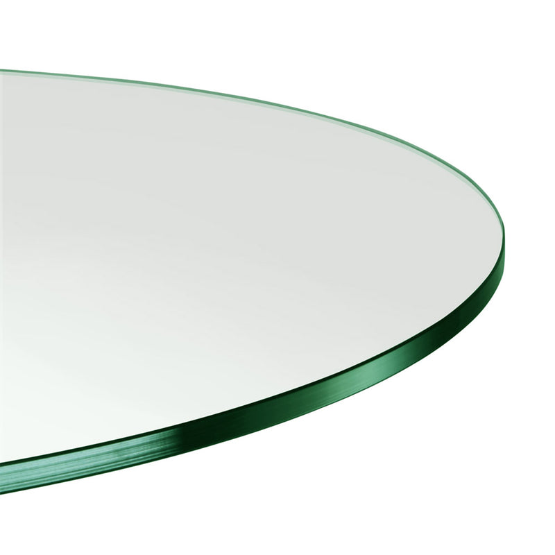Dulles Glass 32" Round 1/4" Thick Tempered Glass Table Top w/ Flat Polished Edge