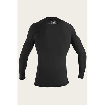 O'Neil Basic Skins 50+ Max UPF Long Sleeve Rash Guard Wetsuit, Size Large, Black