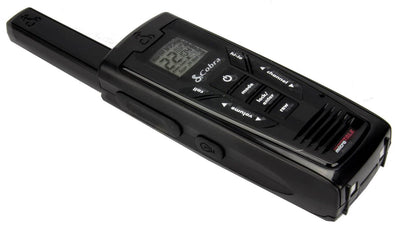 (4) COBRA CXR925 35 Mile 22 Ch Two Way Radios Walkie Talkies + Earbud & Mic Sets