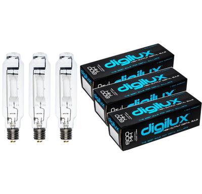 (3) New Digilux DX600 MH 600W Digital Grow Light Bulbs Metal Halide Hydroponics