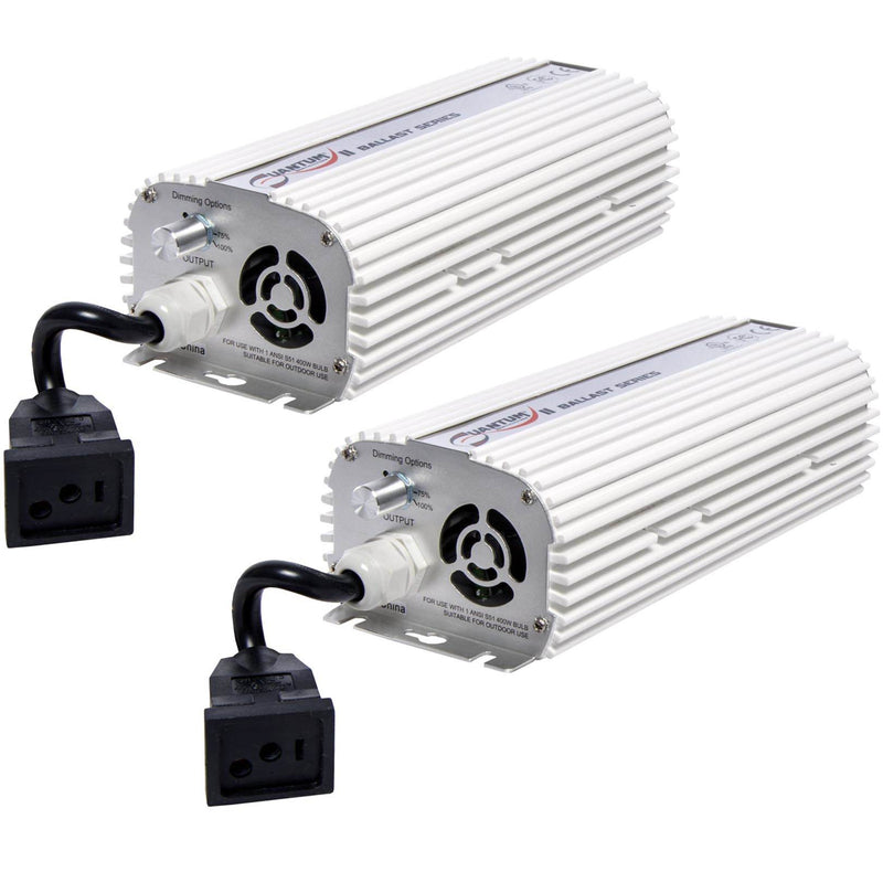 (2) QUANTUM 400W Watt HPS & MH Dimmable Digital Grow Light Lamp Ballasts | QT400