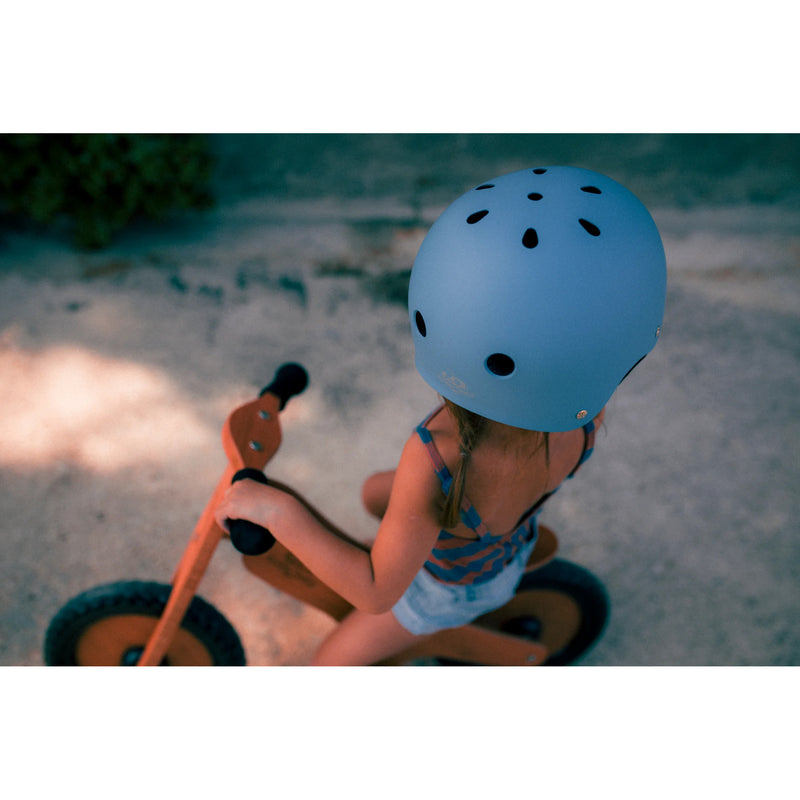 Kinderfeets Adjustable Kids Helmet Bundle with Balance Bike Tricycle, Slate Blue