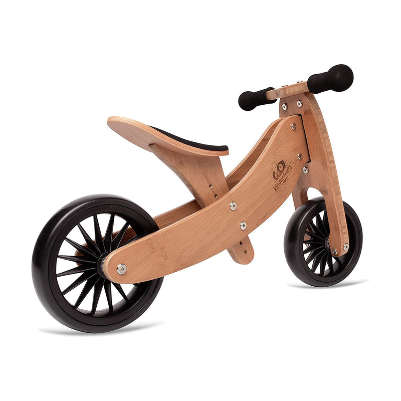 Kinderfeets White Adjustable Kids Helmet Bundle w/ Brown Balance Trike Tricycle - VMInnovations
