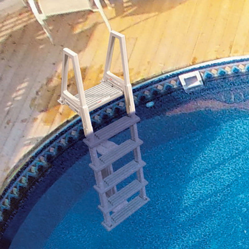 Confer 6000X 46-56 Inch Heavy Duty Adjustable Above Ground Swimming Pool Ladder