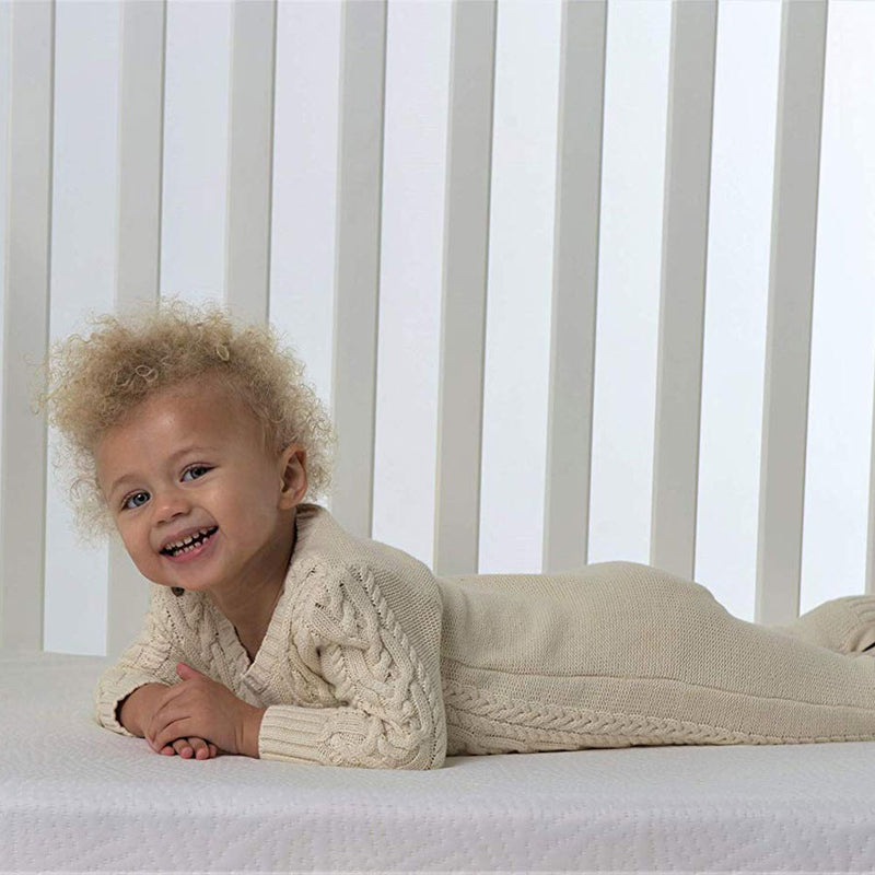 5" Hypoallergenic 2-Stage Baby Crib Mattress,Cotton Baby Mattress Fitted Sheet