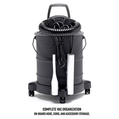 Vacmaster 6 Gal 120 Volt Corded Electric Ash Vacuum w/Wheels, Black (For Parts)