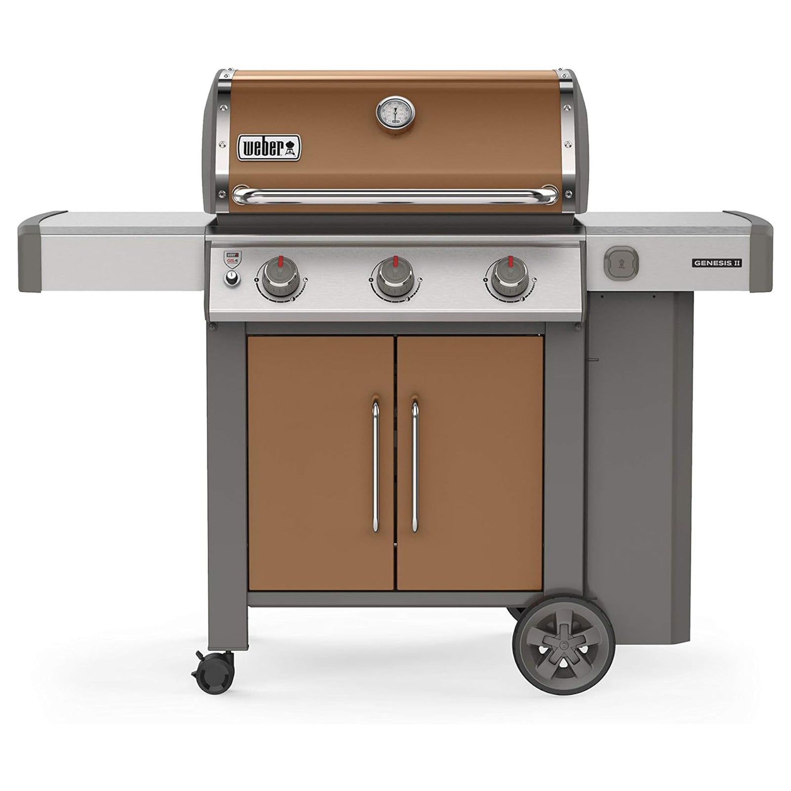 Weber Genesis II E315 Outdoor Stainless Steel 3 Burner Natural Gas Grill, Copper - VMInnovations
