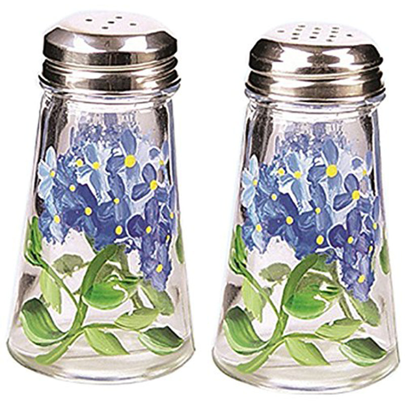 Grant Howard 39042 Salt and Pepper Shaker Set Hand Painted with Hydrangeas, Blue