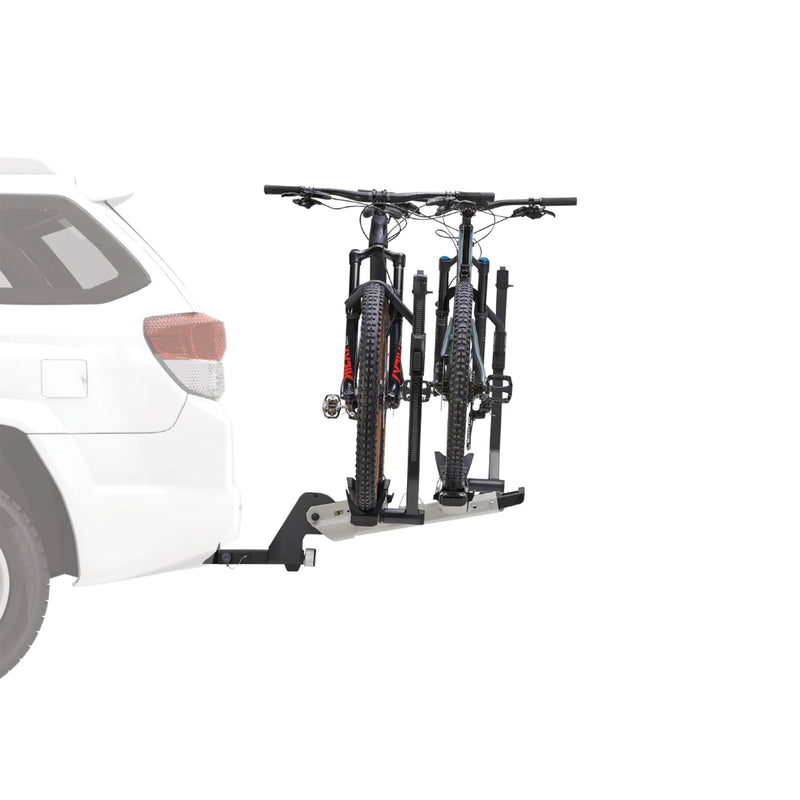 Yakima StageTwo 2" Premium 4 Bike Tiered Adjustable Tray Hitch Bike Rack, Vapor