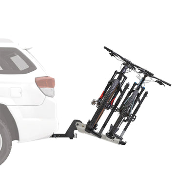 Yakima StageTwo 2" Premium 4 Bike Tiered Adjustable Tray Hitch Bike Rack, Vapor - VMInnovations