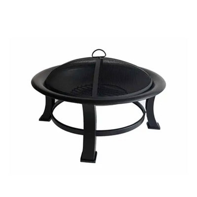 Four Seasons Courtyard 30" Round Outdoor Wood Burning Fire Pit w/ Screen (Used)