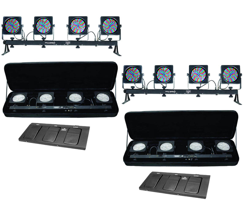 (2) CHAUVET 4BAR FLEX LED DMX Mountable Sound Activated DJ Novelty Light Systems