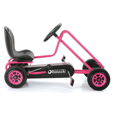 hauck Lightning Ergonomic Pedal Ride On Go Kart Toy, Pink (Open Box)