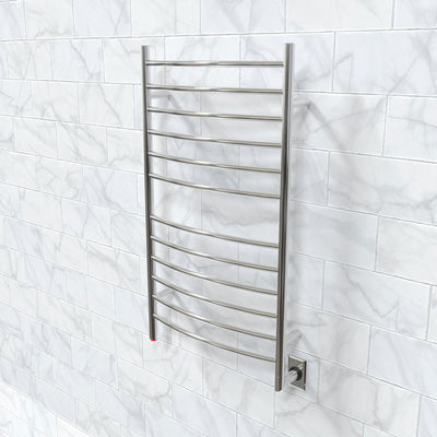 Amba RWHL-CP Radiant Large Hardwired Curved Wall Mounted Towel Warmer, Polished