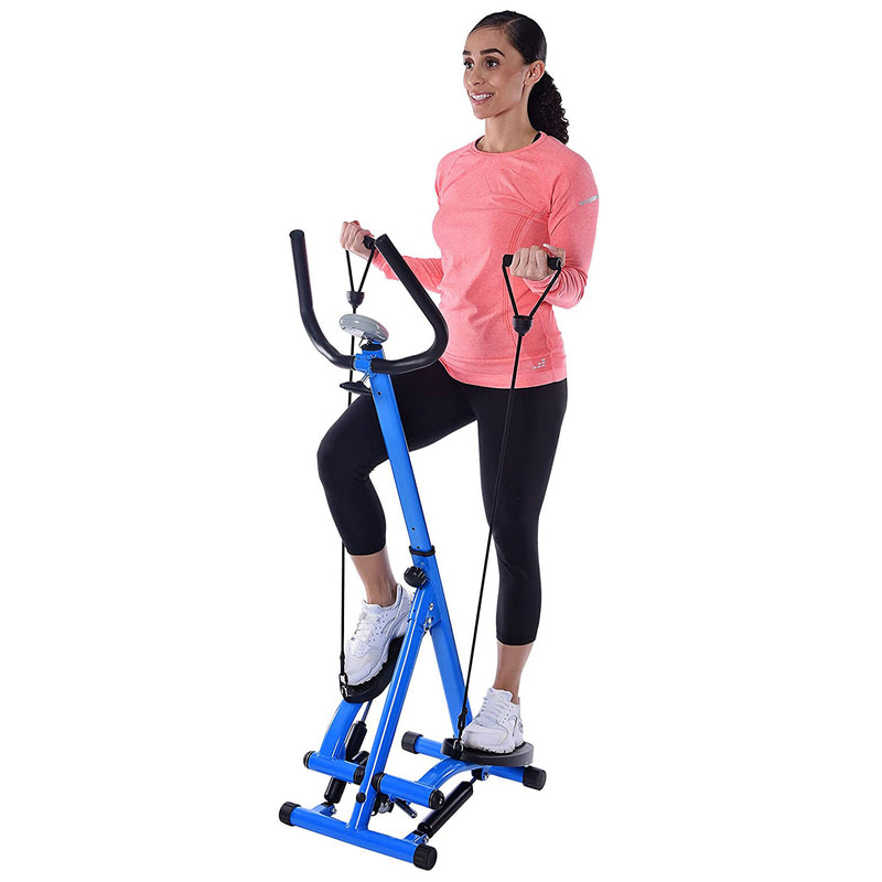 Stamina Space Saving Folding At Home Exercise Fitness Steppers, Blue